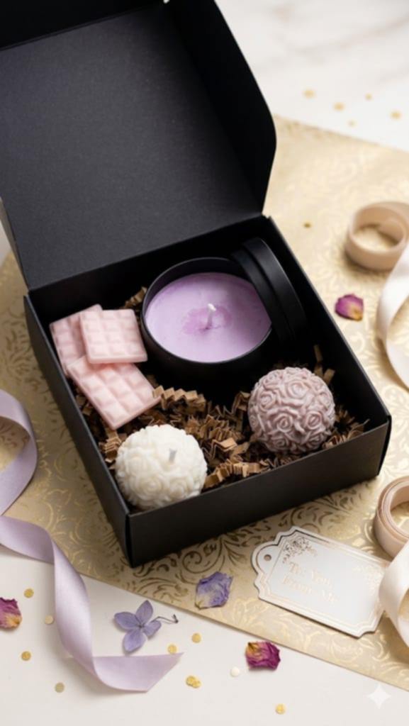 Coffret moment de douceur violette et noix de coco